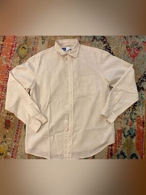 Old Navy Natural Linen-Blend Button Shirt